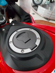 Jakarta, Indonesia-Juni 13, 2022 Fuel Tank from Honda CBR 150 cc at showroom