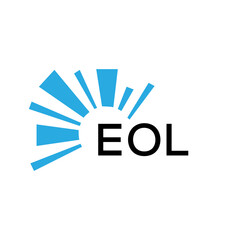 EOL letter logo. EOL blue image on white background and black letter. EOL technology  Monogram logo design for entrepreneur and business. EOL best icon.
