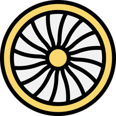 Turbine Vector Icon Design Illustration