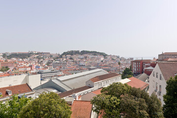 Fototapeta premium Lisbon cityscape and Castle of São Jorge, Portugal