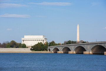 Washington DC, USA skyline on the Potomac River