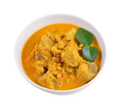 pork ribs  curry with turmeric and coconut cream on transparent png - Powered by Adobe