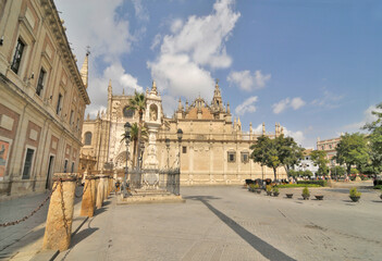 Naklejka premium The Cathedral of Saint Mary of the See in Seville, Spain
