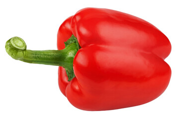 Paprika. Fresh red bell pepper  isolated on white. Fresh vegetables.