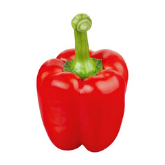 Paprika. Fresh red bell pepper  isolated on white. Fresh vegetables.