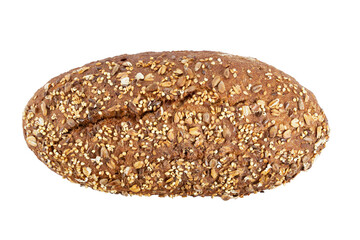 Home made multigrain bread  isolated on white background.