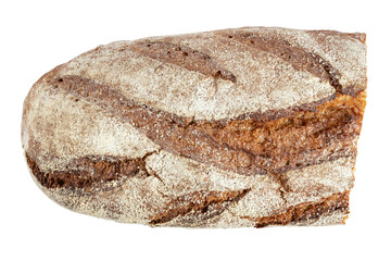 Freshly half baked bread isolated on white background. File contains clipping path.