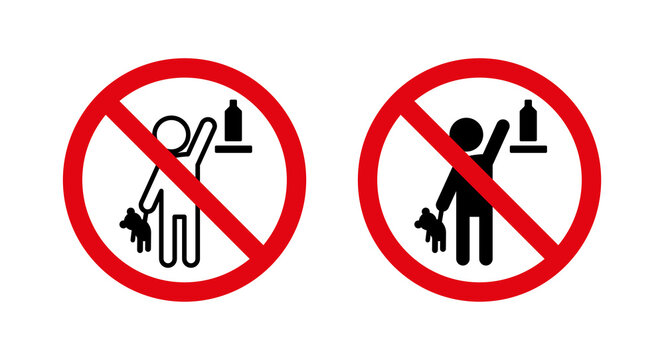 Keep out of the reach from children icon. Keep away from kids symbol. Warning indication. Simple vector pictogram