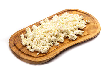 Ricotta cheese on the board