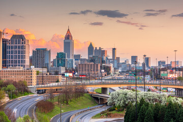 Fototapeta na wymiar Atlanta, Georgia, USA Downtown Skyline at Dusk