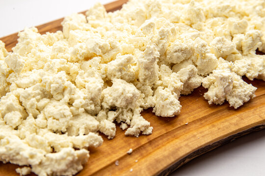 Ricotta cheese on the board