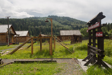 Museum of Gulag labor camps in the open air. Siberia, Mezhdurechensk