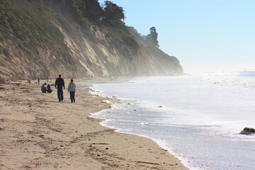Santa Barbara beach at winter