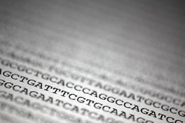 Printed DNA sequence - genomic data