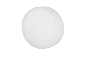 white foam on white background isolated