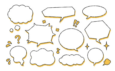 手描き　ふきだしセット