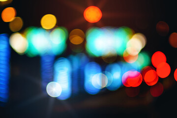 Christmas lights bokeh. Abstract Twinkle Lights background.
