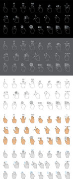 Screen gestures icons