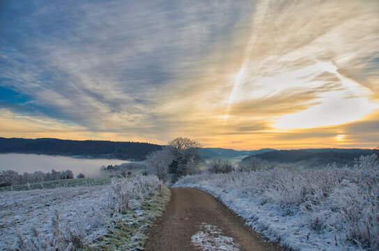 Winter auf dem Schutterlindenberg in Lahr im Schwarzwald