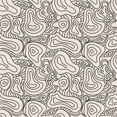 Vector abstract seamless pattern. Liquid irregular shapes. Random organic fluid form