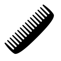 Hair combs vector icon. Hairbrush silhouette isolated on white background.