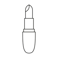 Lipstick linear icon. Thin line pomade symbol. Vector illustration. Editable stroke.