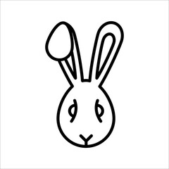 Obraz premium Rabbit icon. vector illustration isolated on white background