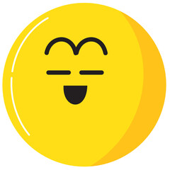Yellow Emoticon Vector Character