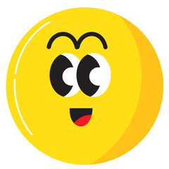 Yellow Emoticon Vector Character