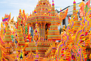 The Annual Orange parade festival or Chak Phra Festival which took place at Southern Thailand on...