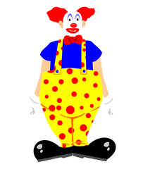 Vector illustration of a clown, art, drawing, people.