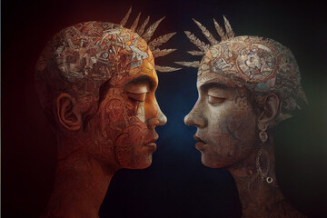 Spiritual and methophysical connection between people.