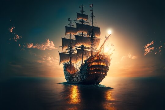 Amazing Pirate And Sail Ship