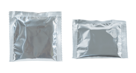 white plastic foil package