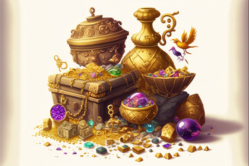 ゴールドや宝石などのお宝　Generative AI