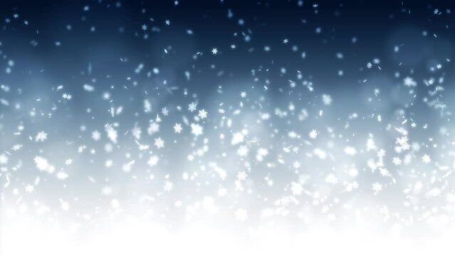 Falling snowflake background loop material