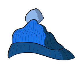 Blue Beany Hat Toque caps