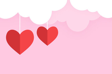 Valentines Day Background with Heart Decoration