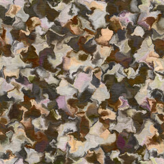 Camouflage wavy marble seamless pattern. Gradient blur for camo bohemian backdrop. Textured vintage wallpaper. 