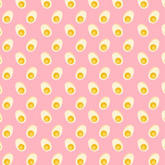 Egg. Healthy food. Diet ingredient. Kitchen, cook, eat. Pattern, texture, background. Packaging design, wrapping paper.