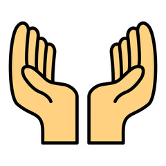 Obraz premium Hands Filled Line Icon