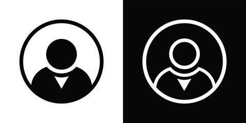 Persons or user profile symbol. Minimal flat people icons. Vector, 2023
