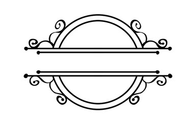 vintage label with ornament