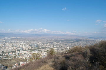 view from the top of the mountain. Tbilisi