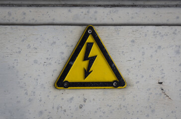 high voltage shield on a old transformer station