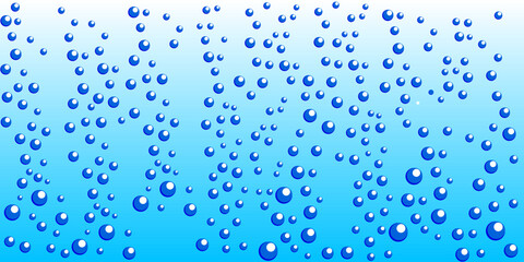 Fototapeta na wymiar Blue bubbles water for wash element isolated flat cartoon clipart image 