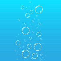 Blue bubbles water for wash element isolated flat cartoon clipart image
