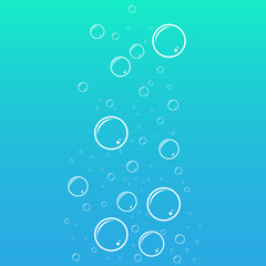 Blue bubbles water for wash element isolated flat cartoon clipart image
