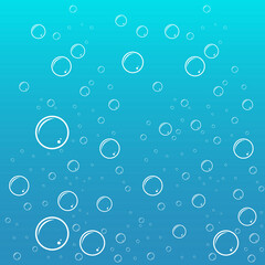 Blue bubbles water for wash element isolated flat cartoon clipart image
