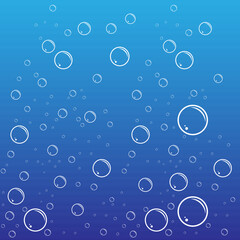 Blue bubbles water for wash element isolated flat cartoon clipart image
